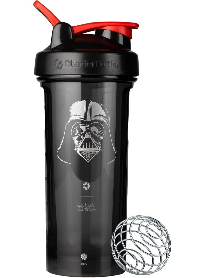 Blender Bottle خلاط ستار وورز برو سيريز مثالي لاهتزازات البروتين وما قبل التمرين، 28 أونصة، خوذة دارث فيدر - Image 1