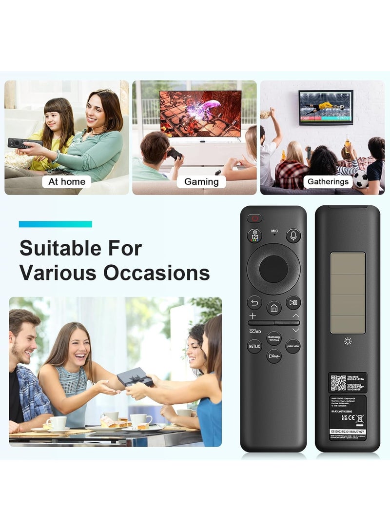BN59-01432A Solar Voice Remote Replacement for Samsung TV Remote with Bluetooth Rechargeable Solar Cell, Compatible with Samsung TV 2023 2024 Neo QLED Smart 8K HDR Ultra HD TVs VG-TM2360E - Image 5