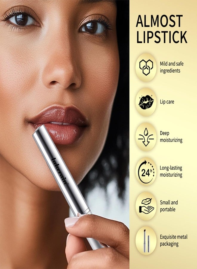 NICEFACE 2Pcs Honey Lipstick Tinted Lip Balm - Sheer Hydrating & Nourishing Lipstick for All Skin Tones - Moisturizing Lip Color, Long-Lasting Natural Cherry Glossy Lip Tint (Black & Pink) - Image 2