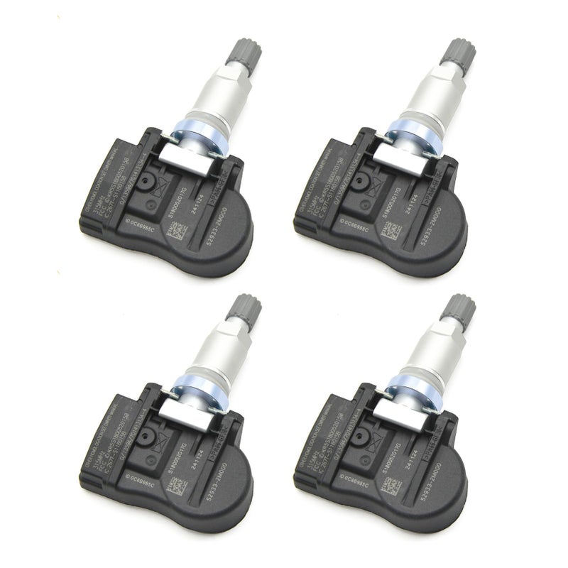 IZYSS 4Pack 529332M000 529332M000 Tire Pressure Monitoring System Sensor TPMS Tire Pressure Sensor 315MHz for Kia Hyundai Kia Soul Forte Optima Sorento Hyundai Accent Elantra GT Touring Sonata