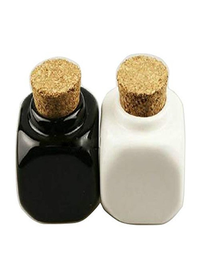 USRommaner 1 Pcs Tiny Porcelain Dappen Dish with Anti-evaporation Wooden Cork Top,Nail Art Acrylic Liquid Porcelain Dappen Cup Monomer Dappen Dish Glitter Powder Container Holder (White) - Image 2