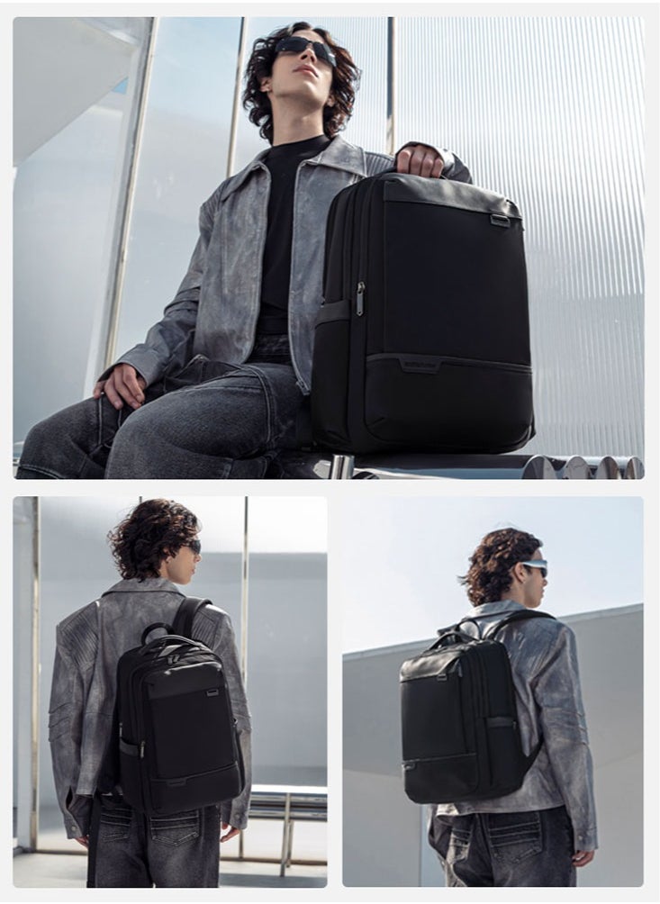 ARCTIC HUNTER Business Travel Laptop Backpack, Durable Large School Laptop Bag Office Back Bag with Laptop and Tablet Compartment for Men, Black  - Image 2