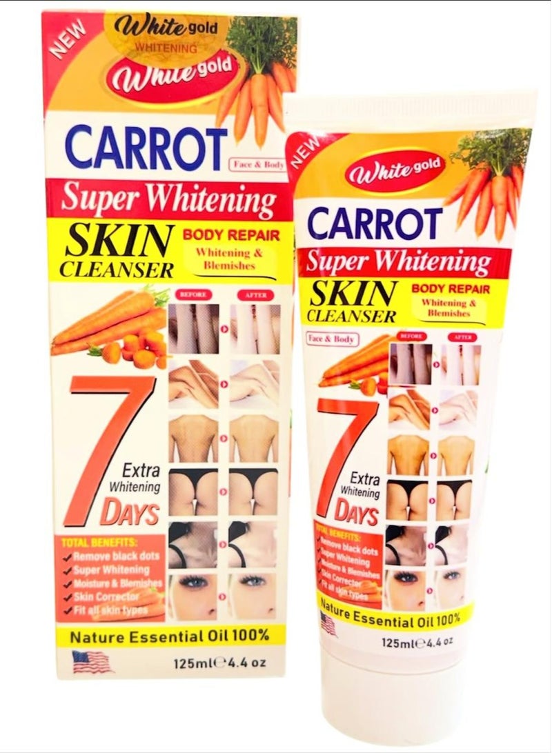 Carrot Super Whitening Skin Cleanser Face And Body 125 ml