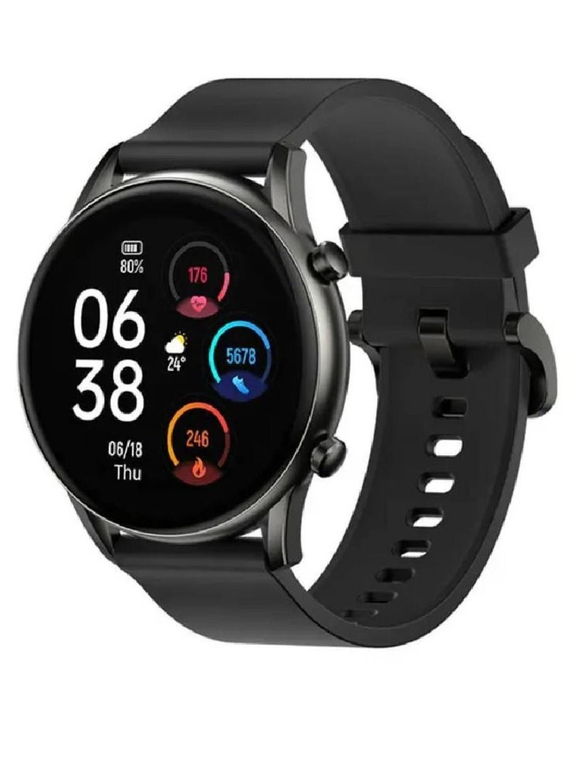 miYou RT2 HD Screen Heart Rate Monitor 12 Sport Models IP68 Waterproof Bluetooth Calling Smartwatch Black  - Image 1
