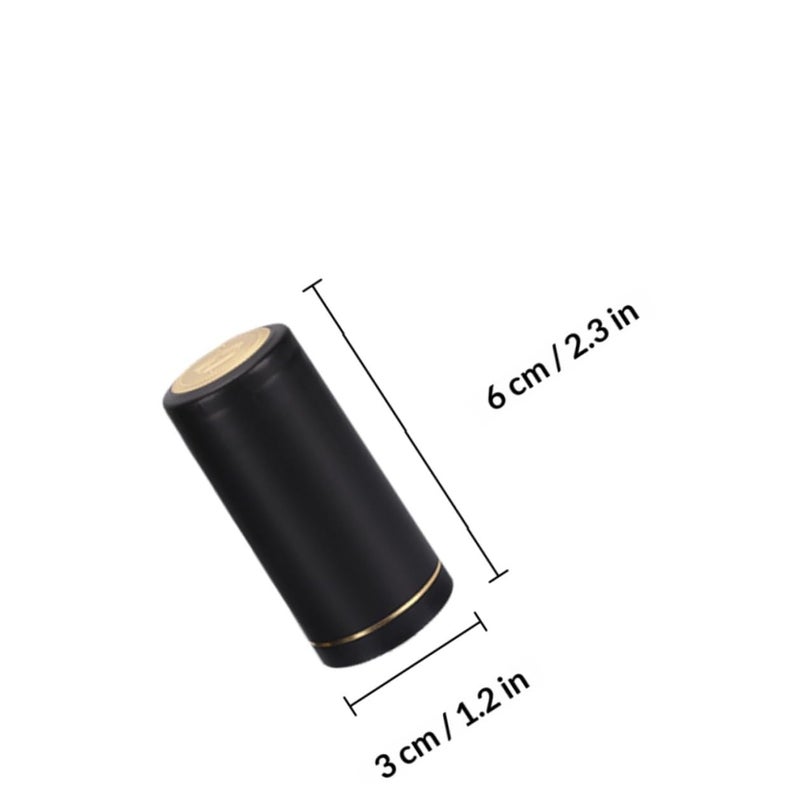 Heat Shrink Wine Bottle Caps 150pcs PVC Seal Film Dark Red Gold Edge - Image 3