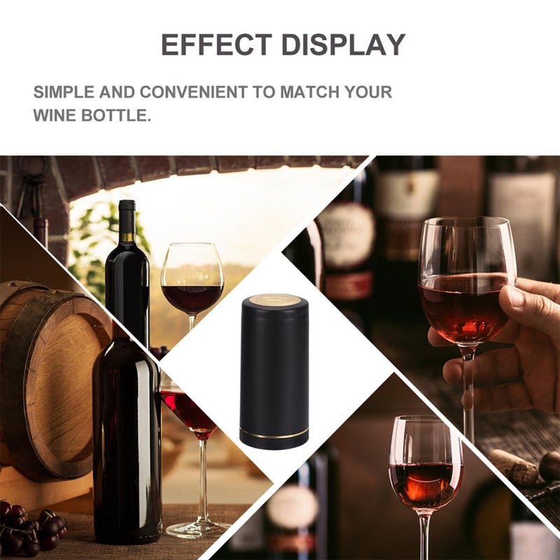Heat Shrink Wine Bottle Caps 150pcs PVC Seal Film Dark Red Gold Edge - Image 4