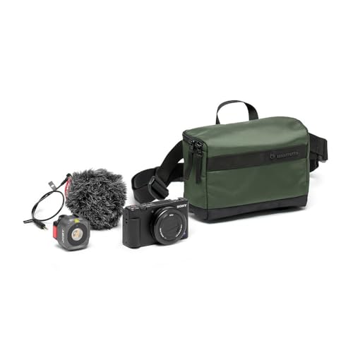 Manfrotto Street Belt Bag, Waist Bag, for Mirrorless Camera, Vlogging Kit, Shoulder Camera Case, Photography Accessories for Content Creator, Colour Green - Image 1