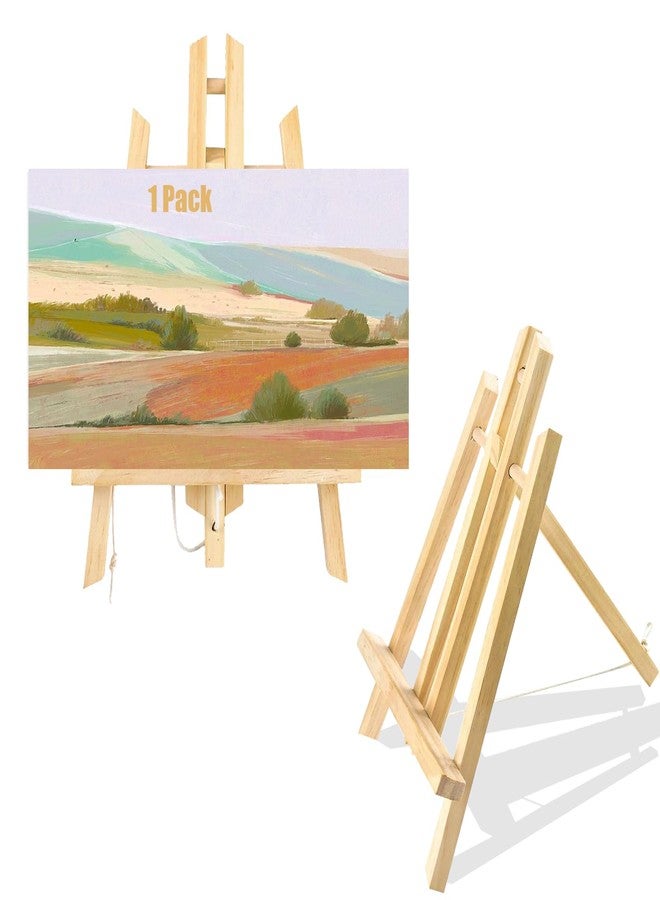 DSUWAZU 11.8" Wood Easels, Small Tabletop Display Stand, Tripod, Painting Party Easel, Kids Student Tabletop Easels for Painting, Portable Canvas Photo Picture Sign Holder - Image 1