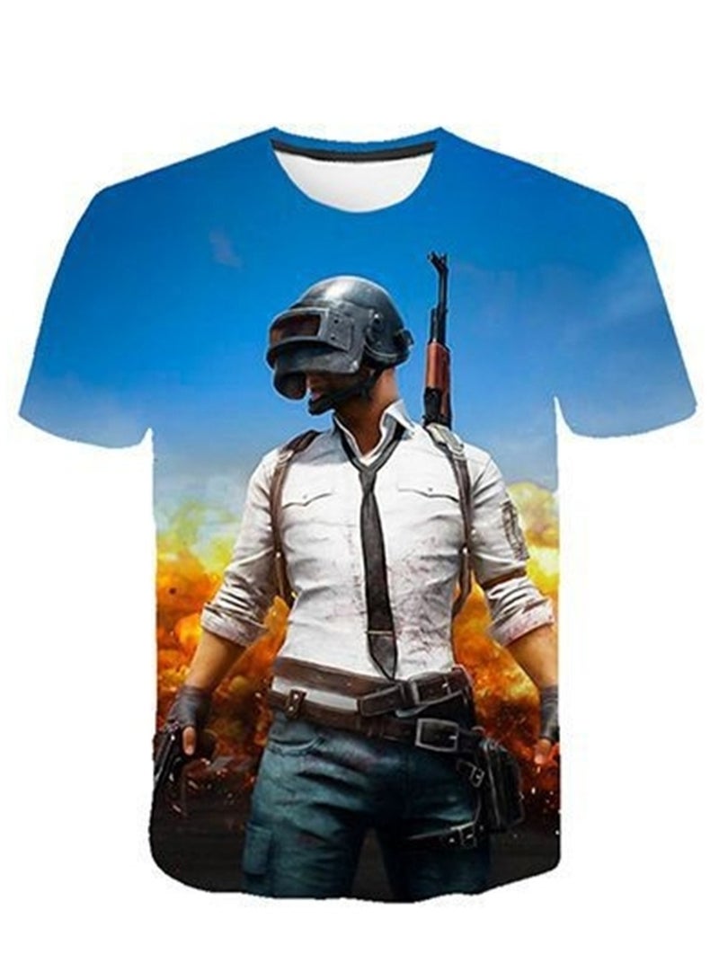 Game Fortnite set 3D digital printing personalized breathable children's T-shirt shorts set - Image 2