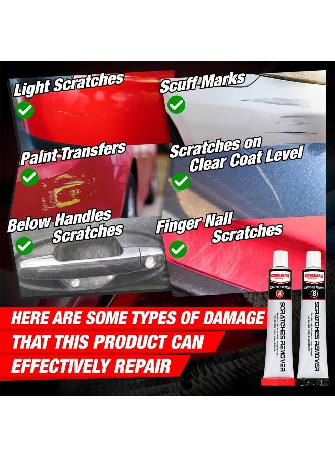 GETSUN Car Scratch Remover Kit GT-7109, Paint Scratch Repair Compound for Cars, Removes Swirl Marks Scuffs Paint Transfer Light Scratches, Car Polish Scratch Remover Cream with Microfiber Cloth Sponge - Image 4