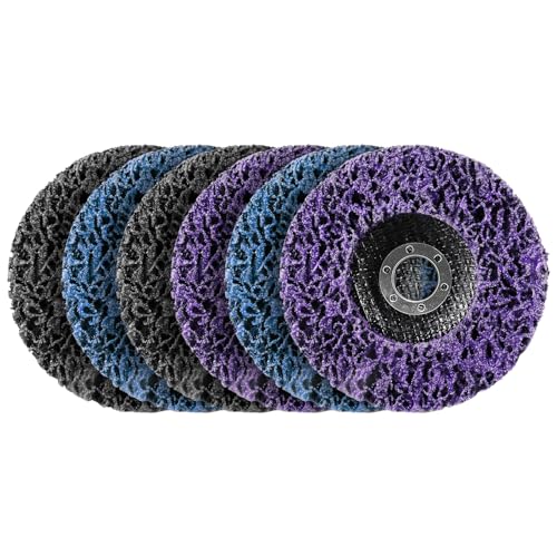 Shineboc 6PCS 4-1/2" x 7/8" Paint Stripping Disc Wheel, Strip Discs for Angle Grinder Clean and Remove Paint, Oxidation, Welds, Rust, Coating - Image 2