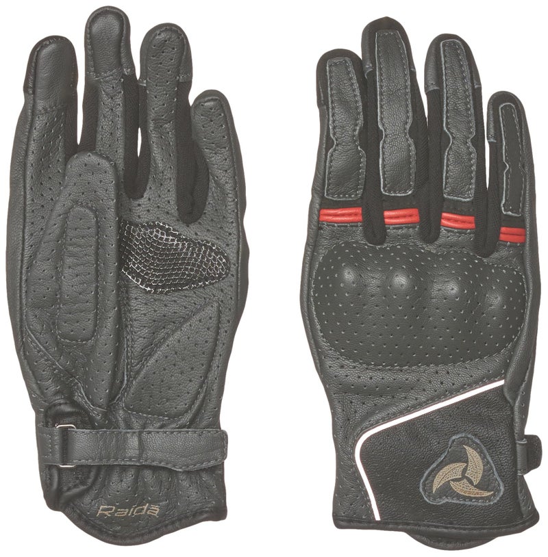 Raida CruisePro II Motorcycle Gloves (XS, Grey-Red) - Image 1