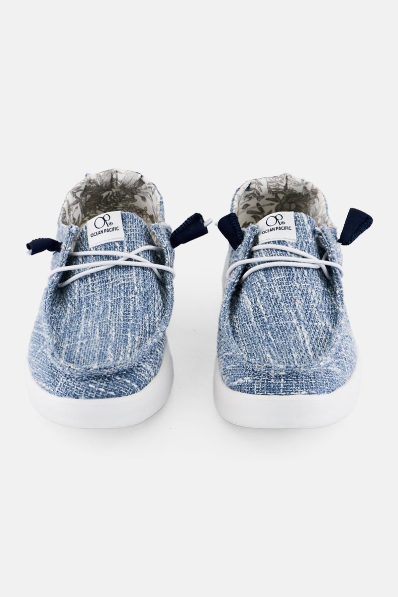Ocean Pacific أحذية كاجوال نسائية مزودة بأربطة، زرقاء - Image 3