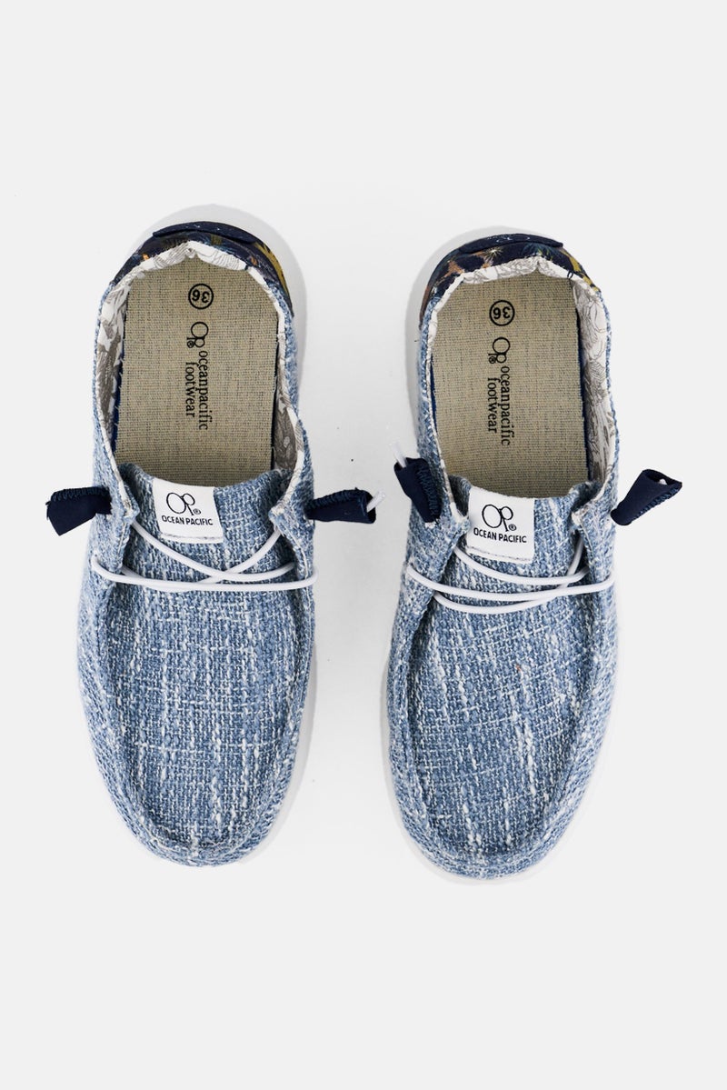 Ocean Pacific أحذية كاجوال نسائية مزودة بأربطة، زرقاء - Image 2