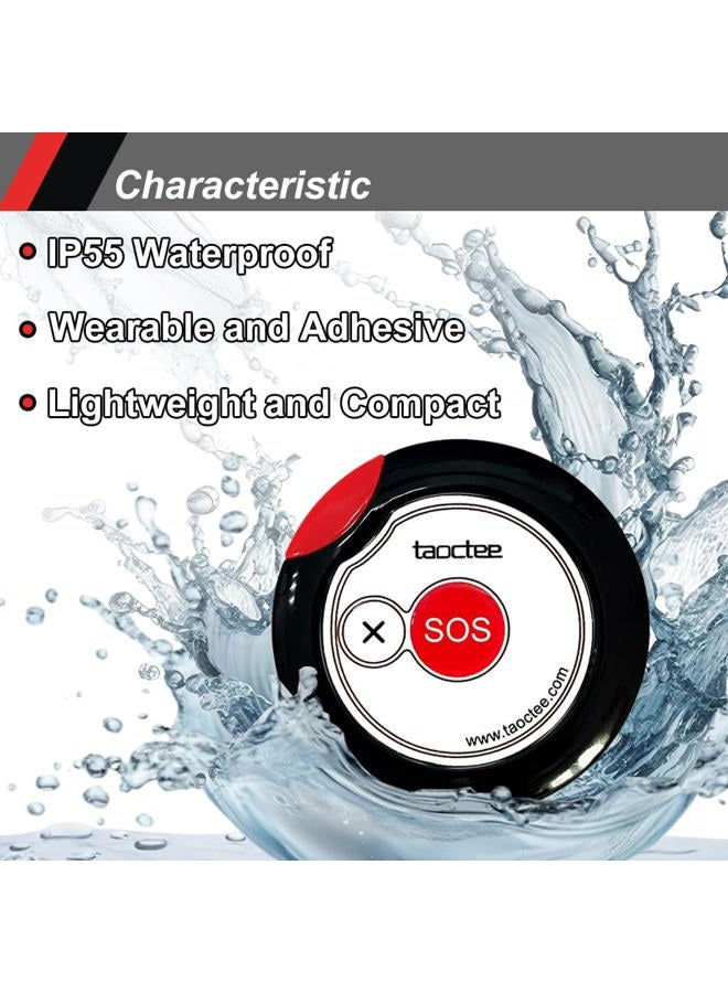 taoctee Panic Button Alarm with Siren Strobe Remote Control Emergency Alarm for Home Business Lightweight Compact with Lanyard (Battery/USB) - Image 4