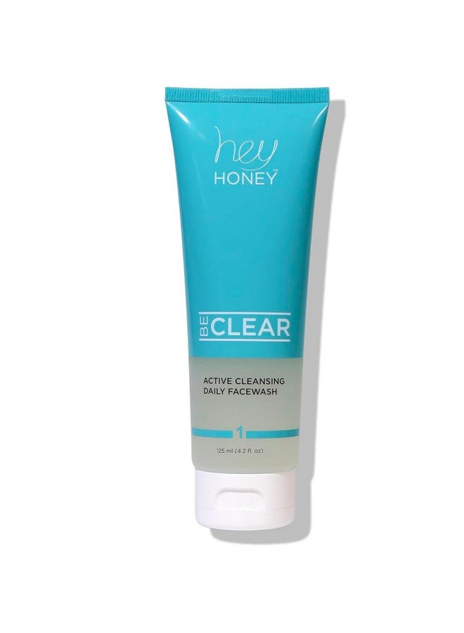 Hey Honey Skincare Be Clear Acne Routine Daily Active Cleansing Face Wash Youth & Young Adults Blemishes Prone Propolis & Gentle Exfoliating Acids Fast & Long Lasting Oil Control 5 Fl Oz - Image 1