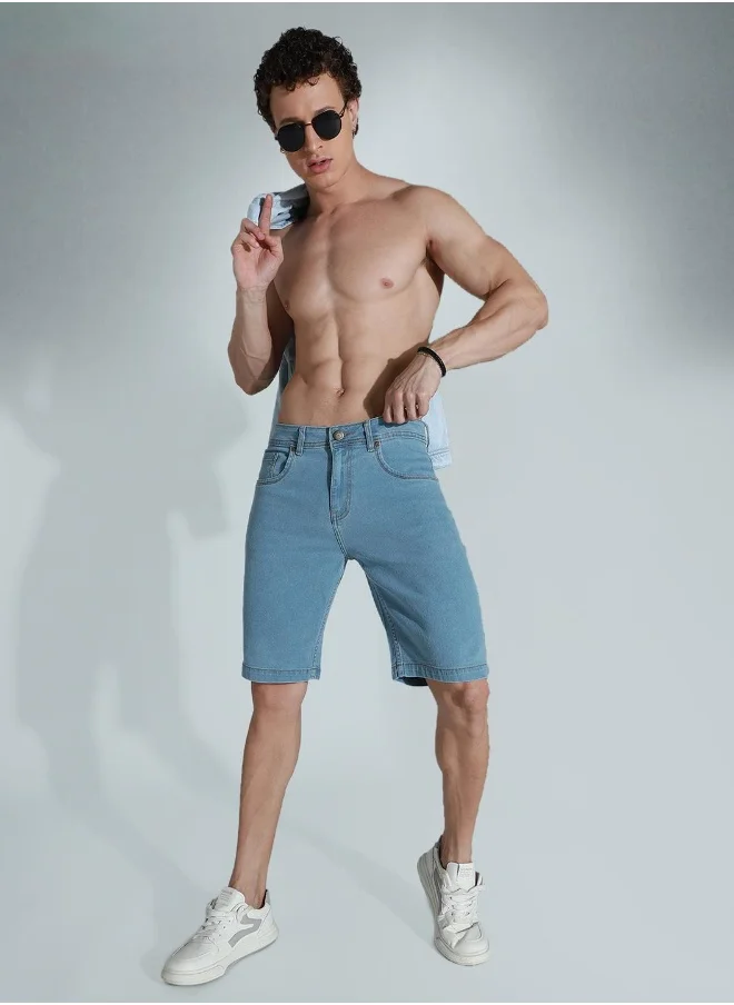 HIGH STAR Men Blue Shorts