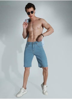 HIGH STAR Men Blue Shorts  - Image 1