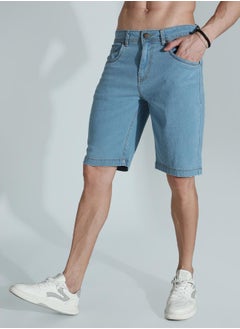 HIGH STAR Men Blue Shorts  - Image 5