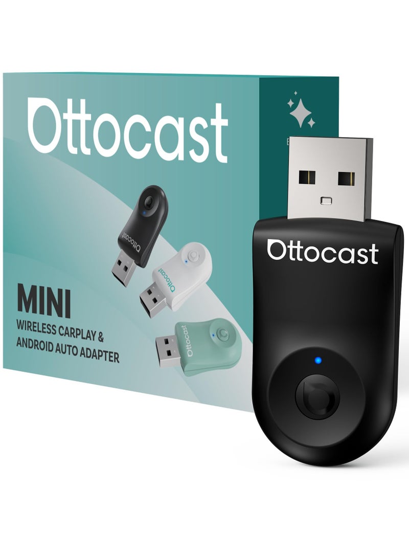 Ottocast OTTOCAST Mini 2-in-1 Wireless Carplay Android Auto Adapter Convert Wired to Wireless Apple CarPlay Low Latency Plug&Play Dongle - Image 2