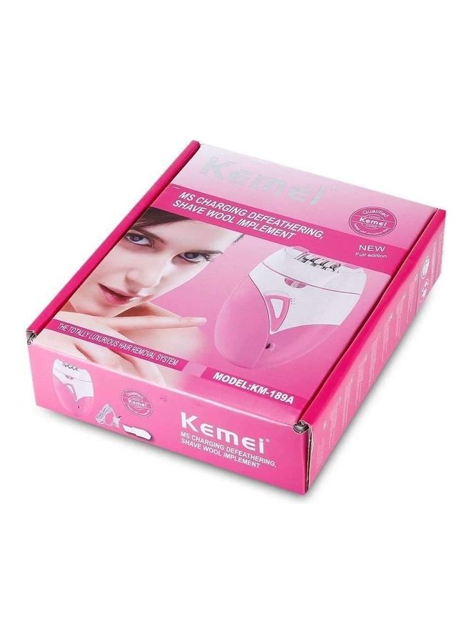 Kemei KM-189A Hair Removal Epilator Pink/White - Image 2