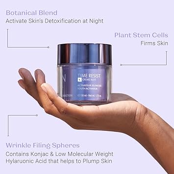 Yonka Time Resist Night Cream Yonka 50ml AntiAgeing Face Night Cream with Youth Activating Complex and Hyaluronic Acid Reduces Wrinkles and Lines Dermatologically Proven Results 90 Natural Origin - Image 2