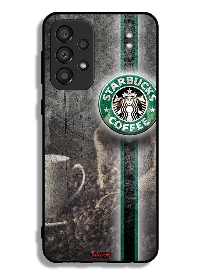 Tolwak Samsung Galaxy A33 5G Protective Case Cover Coffee Art - Image 1