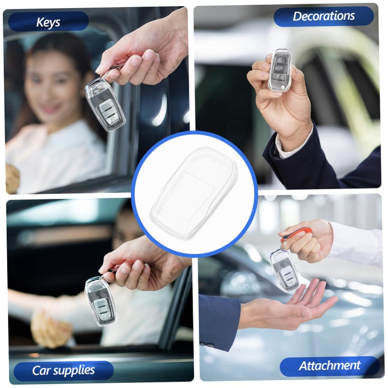 Clear Minimalist Key Cover Protector Transparent Scratch Resistant Easy Installation - Image 3