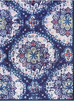 Status Contract 3D Printed Perfect Rugs for Living Area | Rug and for Bedroom |Rug for Dining Table Rug Floor with Anti Slip Backing, Kashmiri Blue, 121 X 182 Cm  - Image 5
