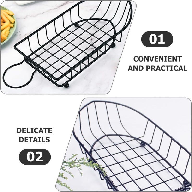 PRETYZOOM Multi-function Bread and French Fry Chip Basket Set, 2pcs Reusable Portable Food Storage Baskets for Kitchen and Restaurant Use - Image 3