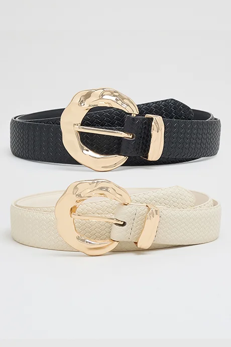 R&B 2 Pack Textured Belts