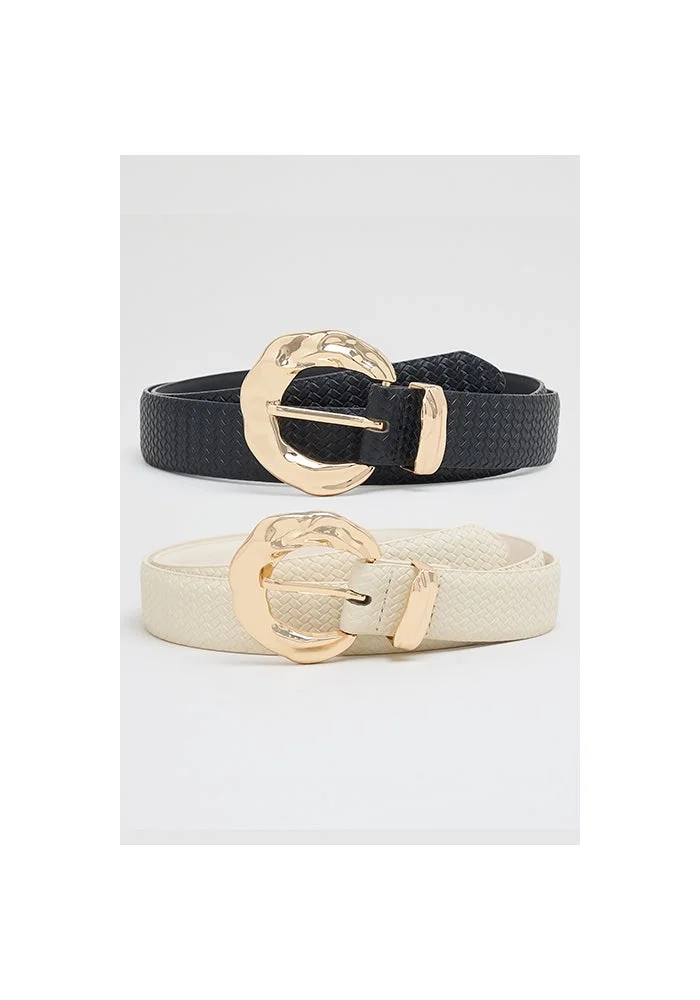 R&b 2 Pack Textured Belts