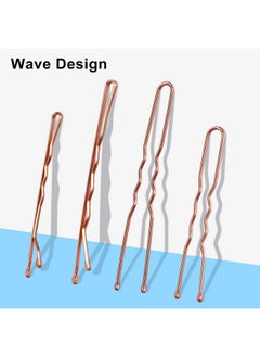 TsMADDTs TsMADDTs Hair Pins, 200PCS Rose Gold Bobby U Shaped Hair Pins for Women Styling, Ballet Bun with Box, 2.4IN & 2IN  - Image 3