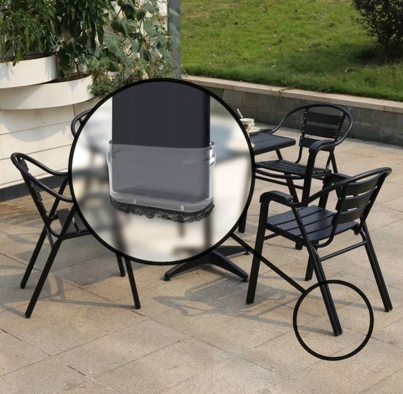 Slipstick GorillaOutdoor Berber Furniture Feet Pads with Clear Sleeve Sock (8 Pack) Weatherproof Outdoor Furniture Sliders for Rectangular Legs - Image 3