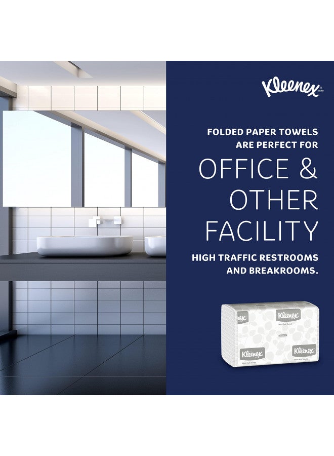 Kleenex Kleenex® Multifold Paper Towels (02046), 1-Ply, 9.2" x 9.4" sheets, White, (150 Sheets/Pack, 8 Packs/Case, 1,200 Sheets/Case)  - Image 4
