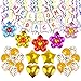 Tazimi Welcome Back Sign Banner Decoration Kit Including Welcome Back Banner Flower Star Heart Shape Balloons Gold Confetti Glitter Balloons and Hanging Swirls for Home School Office Party Decor Supplies - Image 4