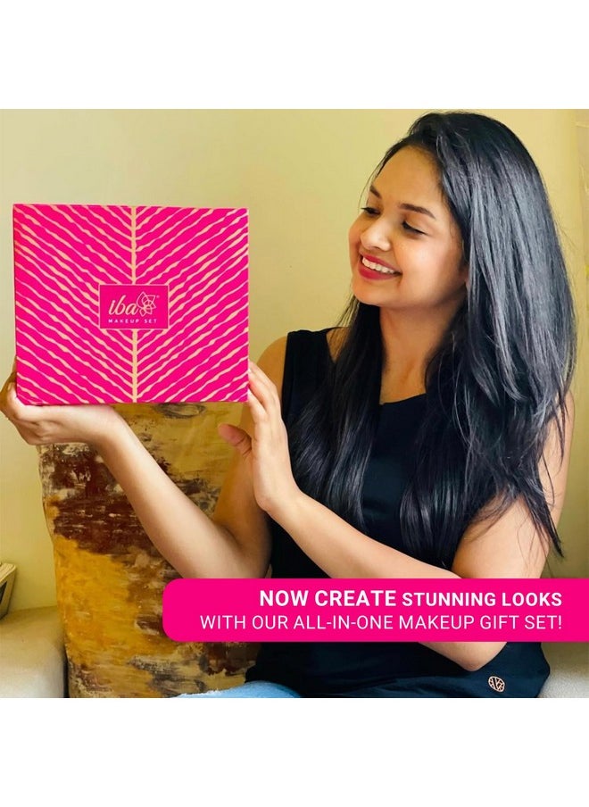 Iba Iba Makeup Gift Set for Women (Dusky) | Foundation, Compact, Primer, Lipsticks, Kajal | Long Lasting | Full Coverage | Bridal Makeup Kit for Women | 100% Vegan & Cruelty-Free (6 items makeup combo in the one set)  - Image 2