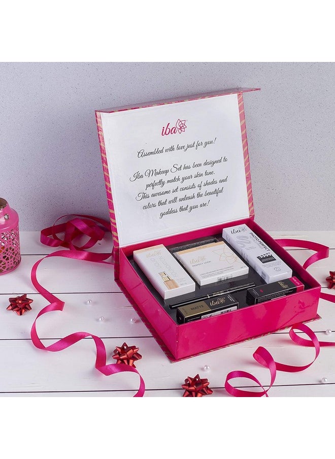 Iba Iba Makeup Gift Set for Women (Dusky) | Foundation, Compact, Primer, Lipsticks, Kajal | Long Lasting | Full Coverage | Bridal Makeup Kit for Women | 100% Vegan & Cruelty-Free (6 items makeup combo in the one set)  - Image 3