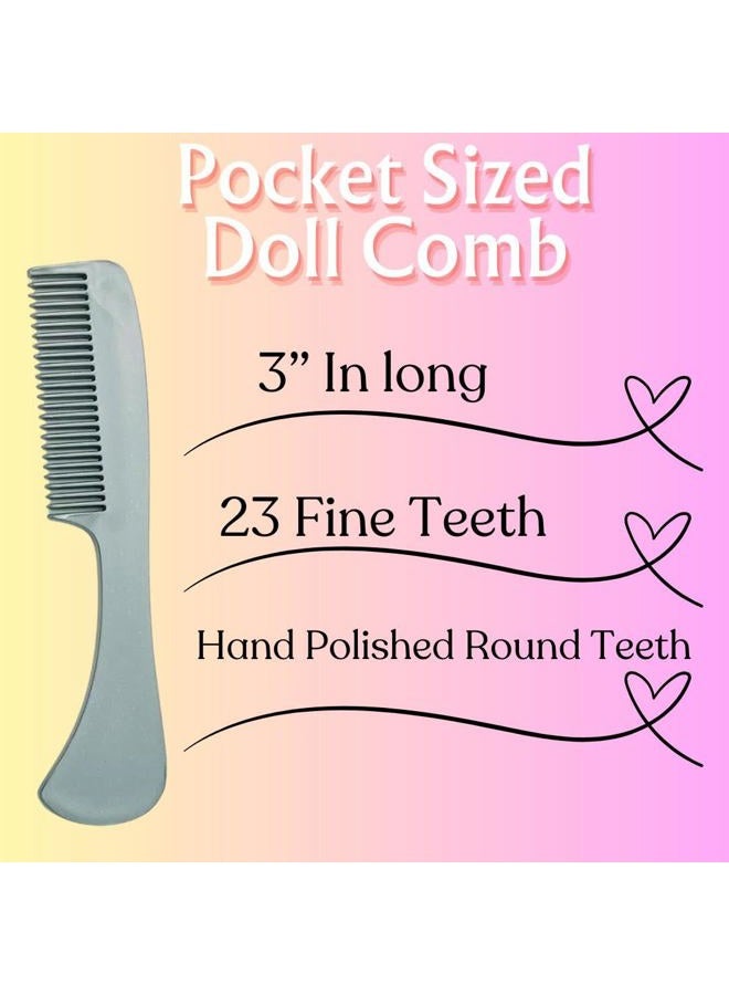 G.B.S Ultimate and Unbreakable Baby Doll Comb X-.for Perfect Grooming Fine Toothed Comb, Small Pocket Size Designed for Beard and Mustache Saw-Cut - Metallic Gray (Pack of 3) - Image 2