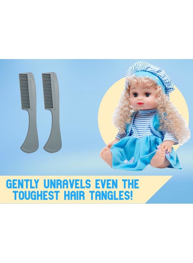 G.B.S Ultimate and Unbreakable Baby Doll Comb X-.for Perfect Grooming Fine Toothed Comb, Small Pocket Size Designed for Beard and Mustache Saw-Cut - Metallic Gray (Pack of 3) - Image 4