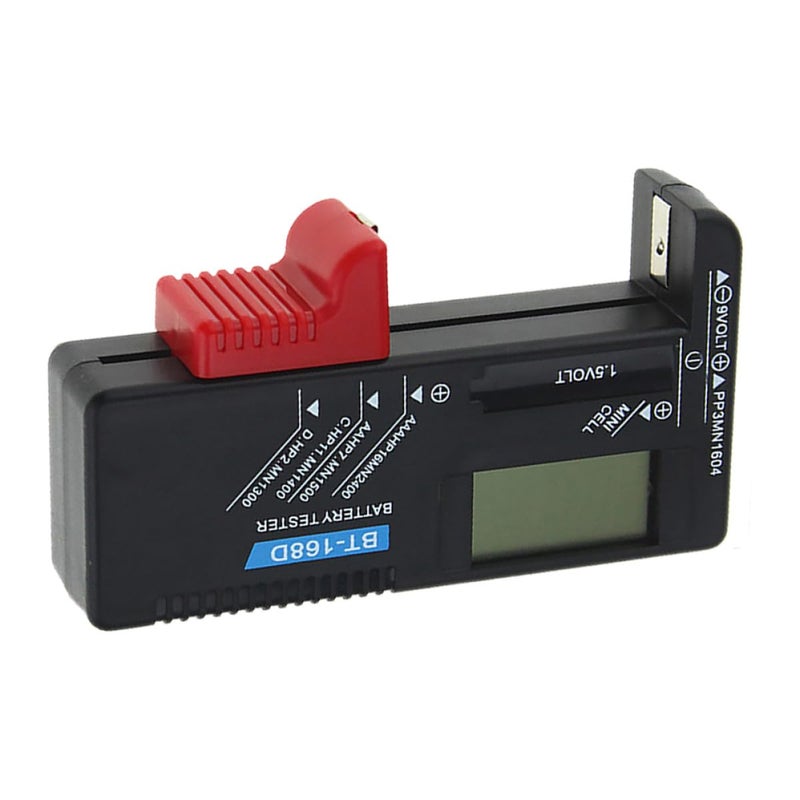 Portable Digital Battery Tester 1 9V Capacity Indicator LCD Display Black For Household Travel - Image 2