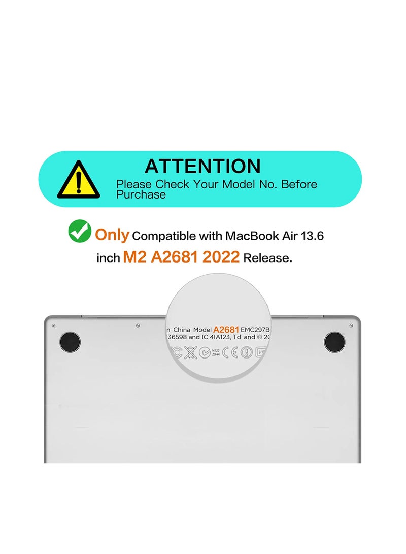 واقي شاشة مضاد للتوهج ومضاد للضوء الأزرق مقاس 13.6 بوصة لجهاز MacBook Air M2 الجديد مقاس 13.6 بوصة (طراز: A2681)، يعمل على تصفية الضوء الأزرق وتخفيف إجهاد العين - Image 2