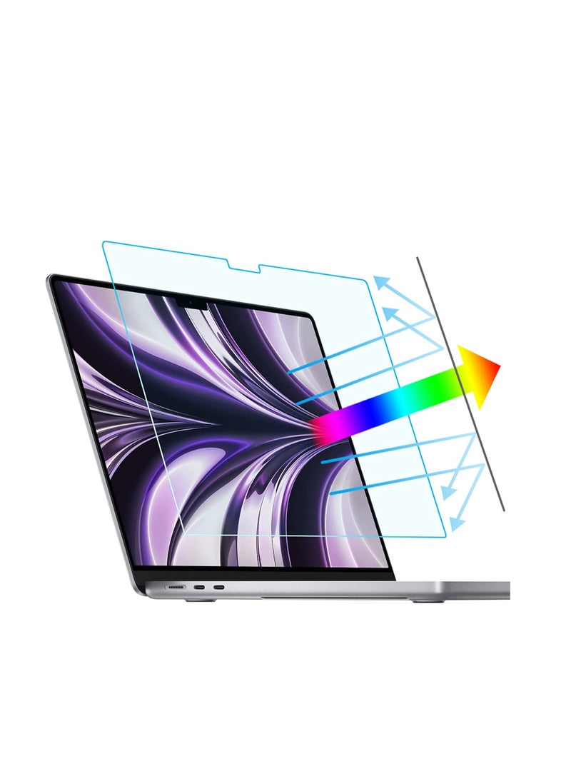 واقي شاشة مضاد للتوهج ومضاد للضوء الأزرق مقاس 13.6 بوصة لجهاز MacBook Air M2 الجديد مقاس 13.6 بوصة (طراز: A2681)، يعمل على تصفية الضوء الأزرق وتخفيف إجهاد العين - Image 1