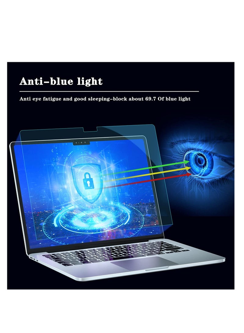 واقي شاشة مضاد للتوهج ومضاد للضوء الأزرق مقاس 13.6 بوصة لجهاز MacBook Air M2 الجديد مقاس 13.6 بوصة (طراز: A2681)، يعمل على تصفية الضوء الأزرق وتخفيف إجهاد العين - Image 3