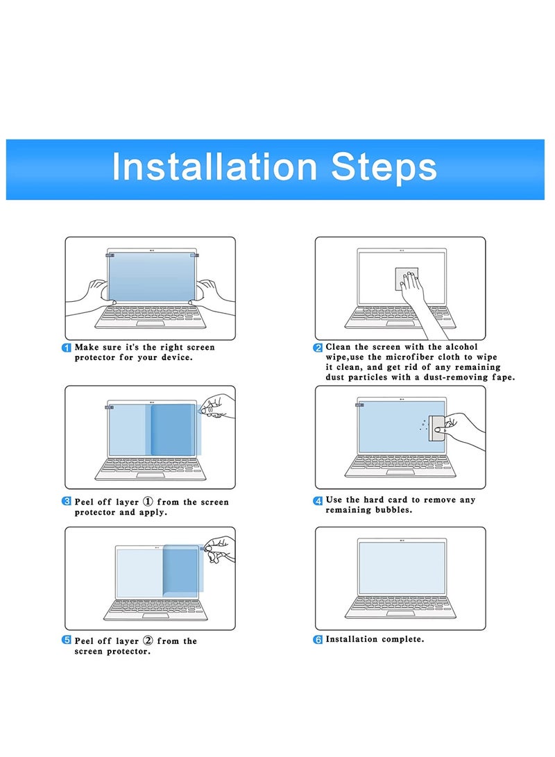 واقي شاشة مضاد للتوهج ومضاد للضوء الأزرق مقاس 13.6 بوصة لجهاز MacBook Air M2 الجديد مقاس 13.6 بوصة (طراز: A2681)، يعمل على تصفية الضوء الأزرق وتخفيف إجهاد العين - Image 4