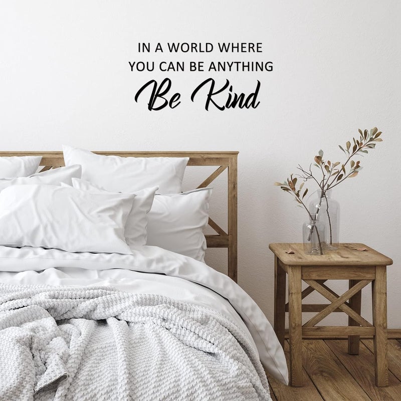 كلاراكو ملصقات حائط من الفينيل عليها اقتباسات ملهمة، ملصقات حائط تحفيزية قابلة للتقشير واللصق، ملصقات حائط "كن متواضعًا، كن إيجابيًا" لغرفة نوم البنات والأولاد وغرفة المعيشة والمكتب والحمام - Image 3