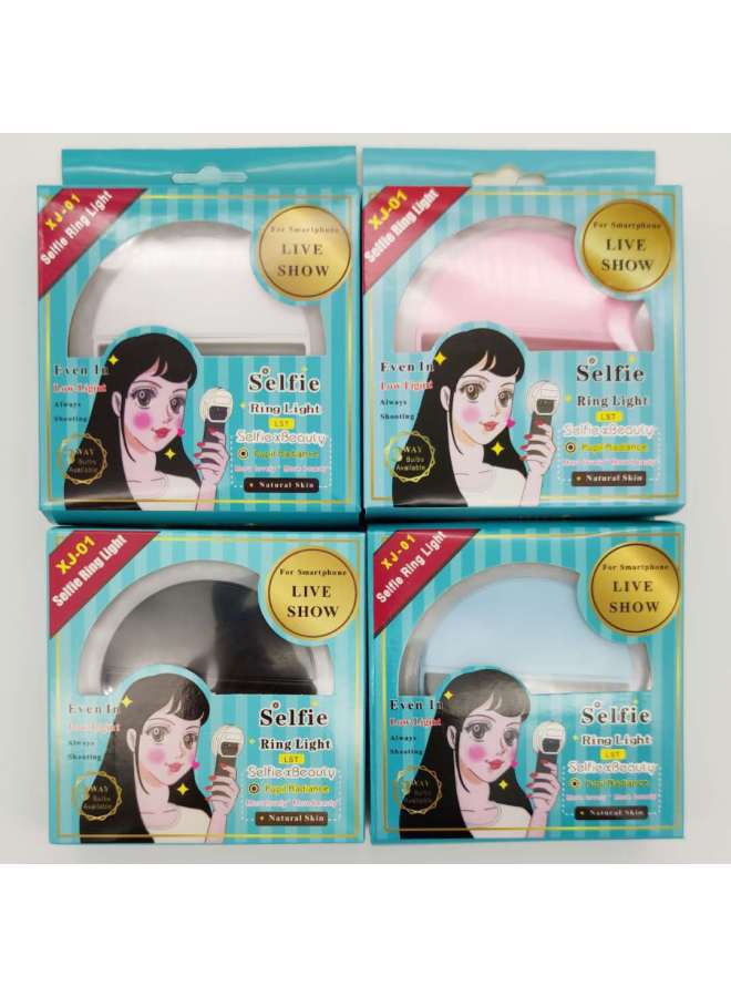 Mobile Phone Fill Light Beauty Selfie Light LED Ring Fill Light Artifact Live Photography Flash Manufacturers-Color:RK12 Rechargeable/Pink - Image 3