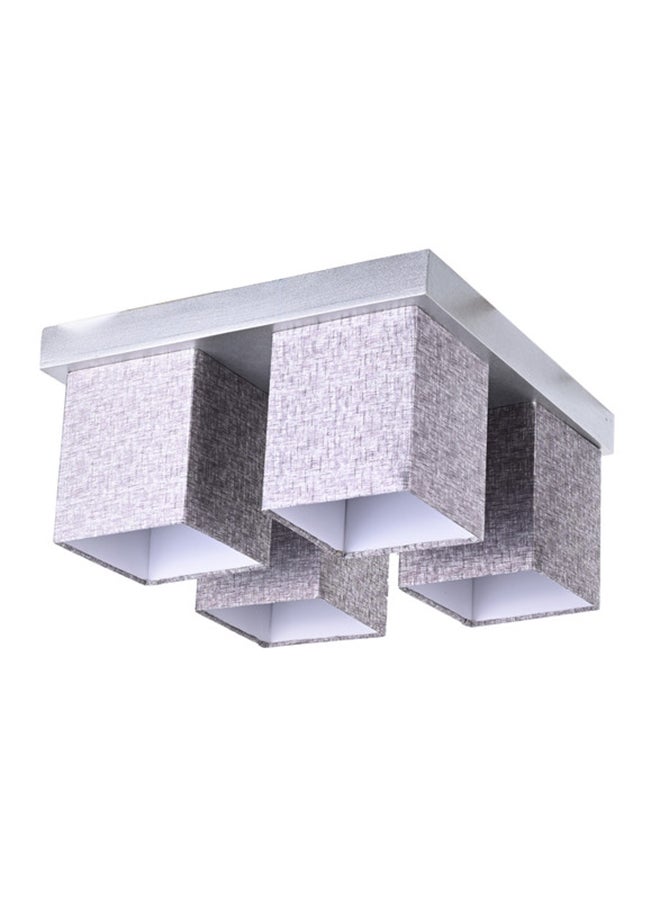 El Rawda Lighting Orita Ceiling Lamp - 4 Lights | modern decorative LED E27 pendant light ceiling lamp hanging | suitable for any room | Color: Silver | Size: 40x40 cm - Image 1