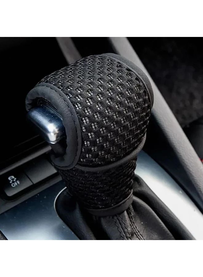 Beige Universal Non Slip Automatic Car Gear Shift Knob Cover Grip Handle Protection - Image 5