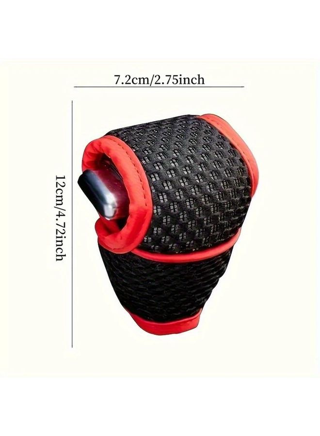 Beige Universal Non Slip Automatic Car Gear Shift Knob Cover Grip Handle Protection - Image 2